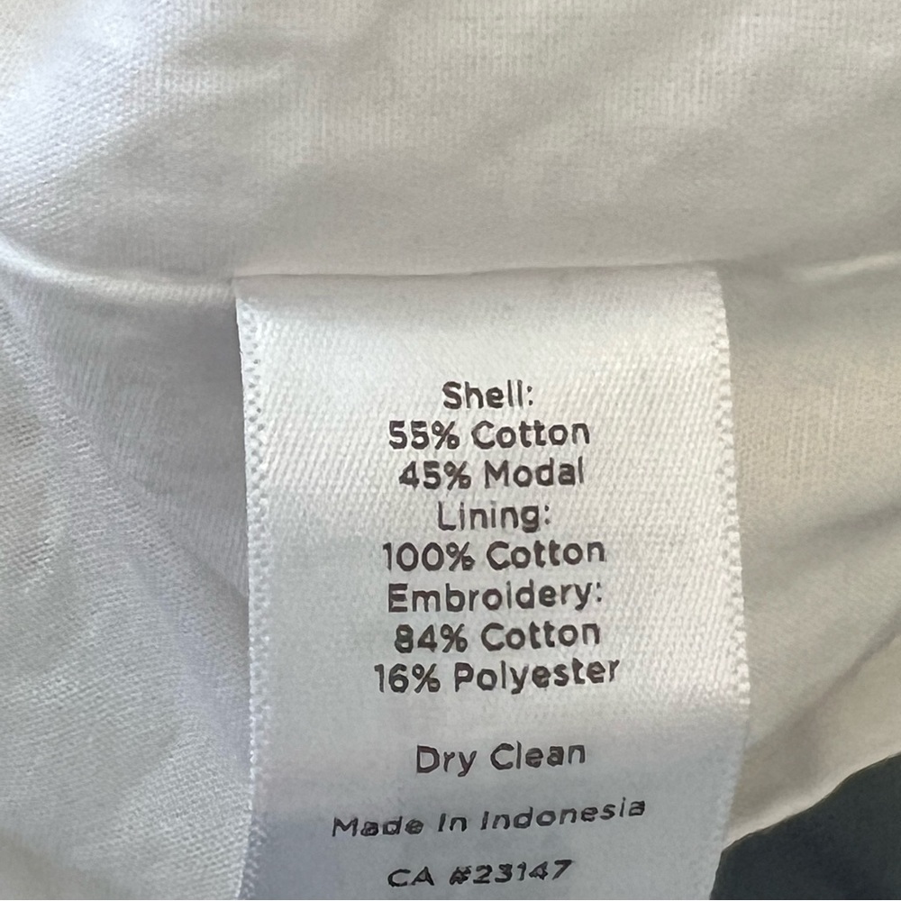 Talbots White Sleeveless Shell with Eyelet Detail- Size 2x - Picture 5 of 5
